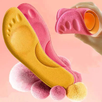 Thermal Plush Warm Insoles Women Men Winter Self Heating Massage Shoe Pads Sports Memory Foam Foot Care Inserts Padding