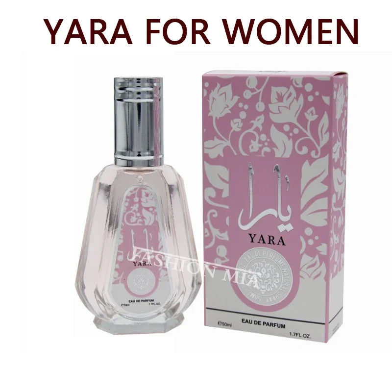 50ml Original Women's Yara Perfume Lasting Portable Fragrance Christmas Gift Set Moi Tous Asad Candy Women & Men Arabic Perfumes