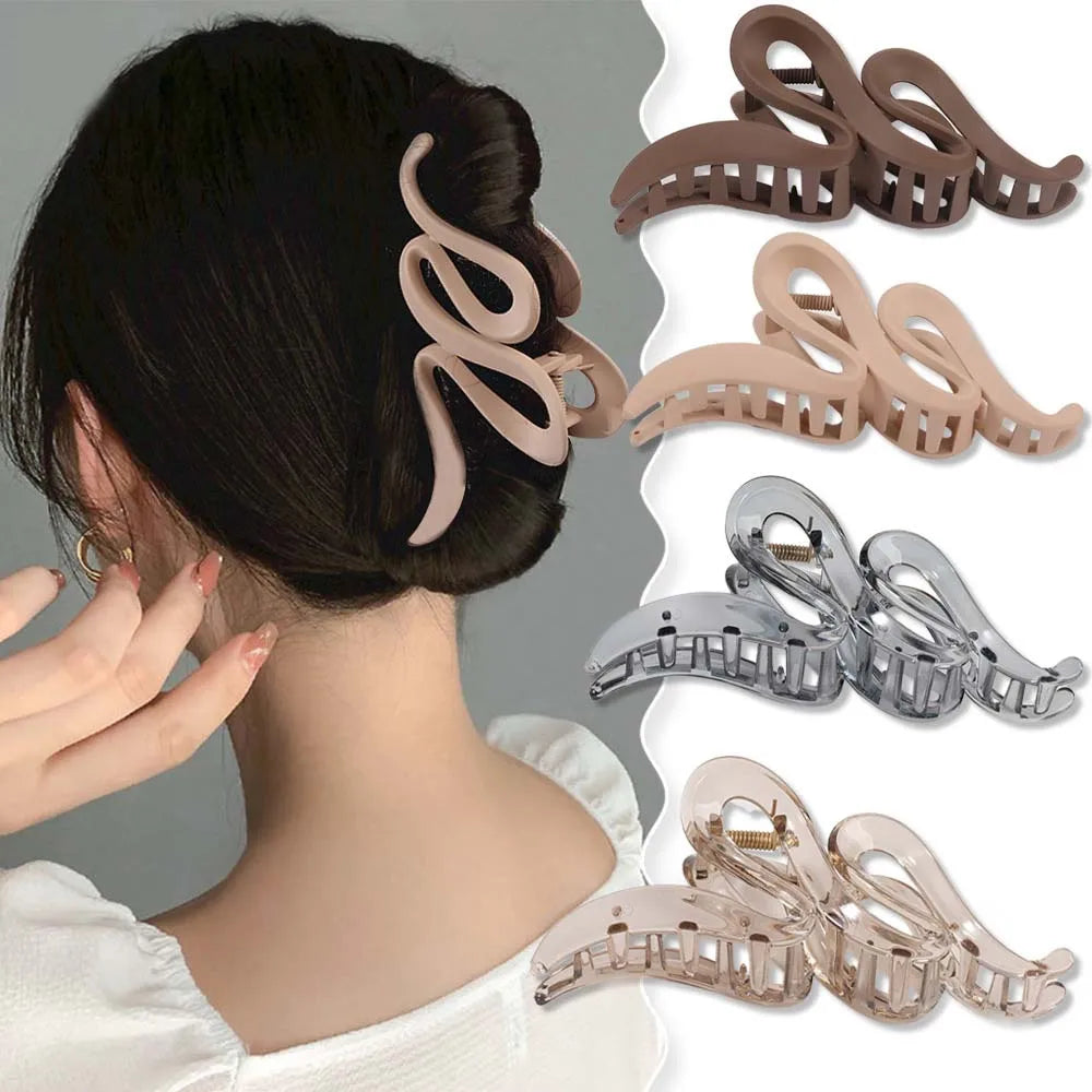 Large Hairpin for Women Wave Shark Clip Trendy Claws Clips French Temperament Hair Accessories Korean Girls Headwear 2023