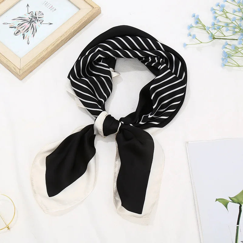 Scarf Women Silk Satin Scarf for Women Neckerchief  luxury Scarf Foulard Women Bandana Silk Scarves Laven Official Store