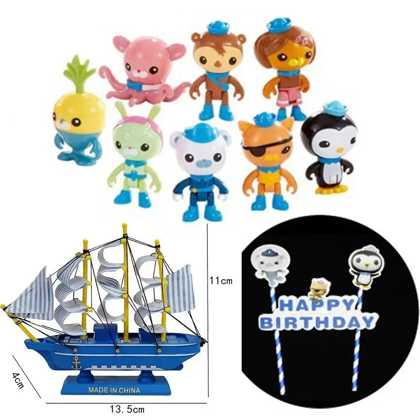 The Octonauts Toy Set Children's Toys Barnacles Kwazii Peso Penguin Shellington Dashi Inkling Anime Action Figure Children's Toy