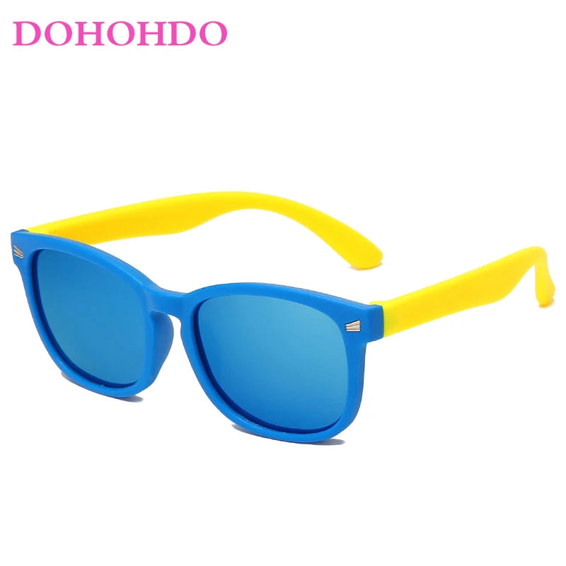 Retro Children Polarized Sunglasses TR90 Flexible Kids Sunglasses For Boys Girls Baby Gift Outdoors Goggle Shades Eyewear UV400