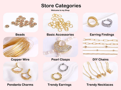 2 Sizes 18K Gold Plated Pearl Enhancer Clips Pendant Bail Connector Clasps For DIY Necklace Bracelet Jewelry Making