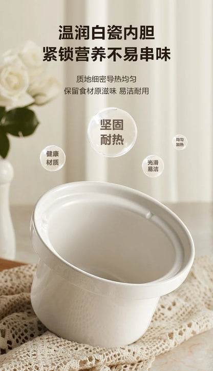 Household electric stew pot. Porridge cooking artifact. Automatic ceramic. Soup stew pot. Food supplement.