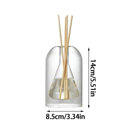 130ml Aromatherapy Diffuser Bottle Transparent Glass Essential Oil Bottles With Fragrance Stick Home Storage Containers Decor