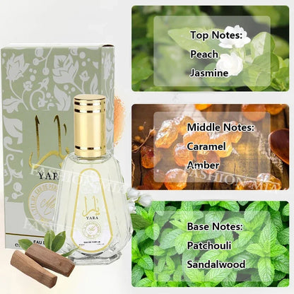 50ml Original Women's Yara Perfume Lasting Portable Fragrance Christmas Gift Set Moi Tous Asad Candy Women & Men Arabic Perfumes