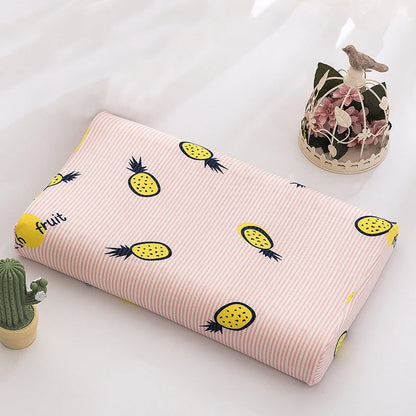 Soft Cotton Pillowcase Children's Latex Pillowcase Baby Cartoon Rubber Memory Pillow Cover Dinosaur Cushions Cover Home Decor