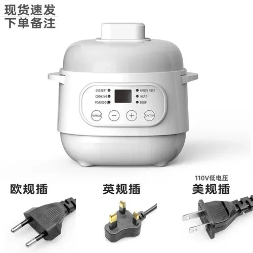 110V Appliances Electric Stewpot Porridge Soup Pot Ceramic Electric Stew Pot Household Automatic Intelligent Small Stew Pot