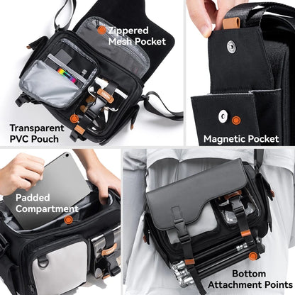 Ulanzi MS12 Messenger Bag Multi-functional Outdoor Camera Shoulder Sling Bag Video Digital Camera Photography Bag Waterproof