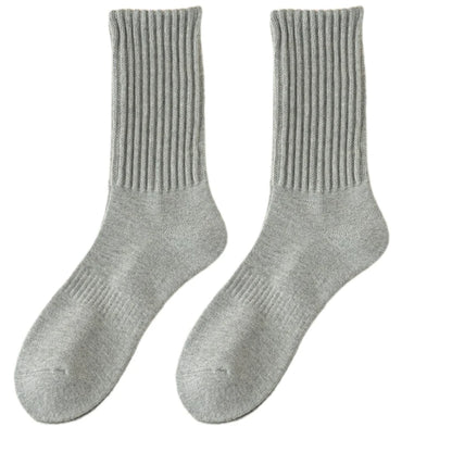 1/5pairs Autumn and Winter Socks Cotton Classic Black White Gray Stripe Men Women Wersatile Mid Tube Socks Casual Sports Socks