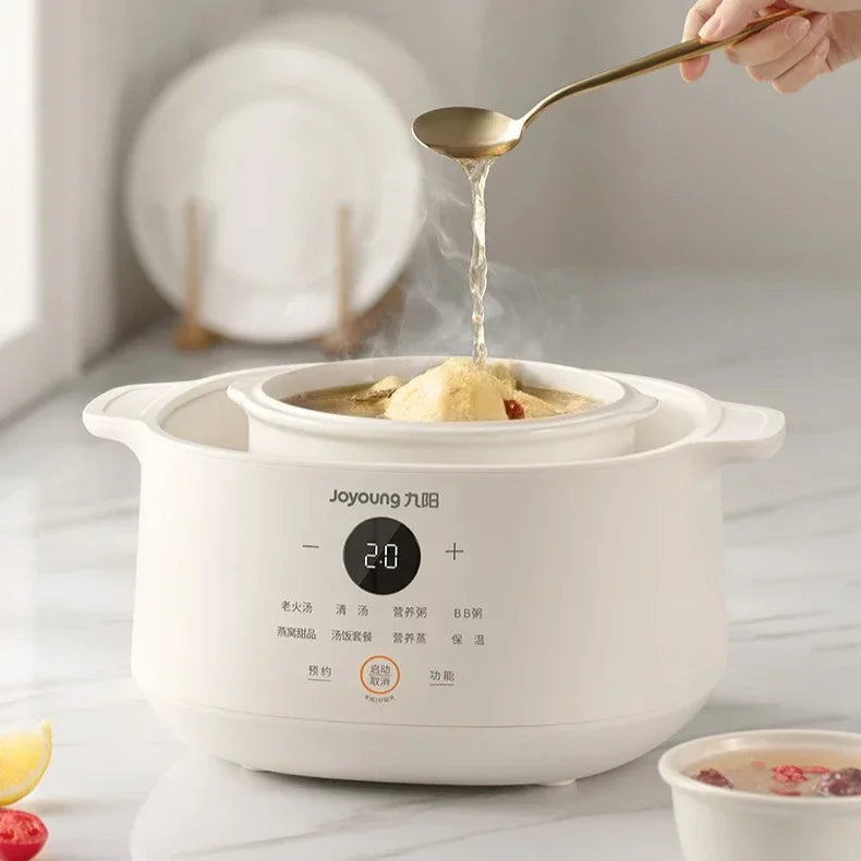 Electric stew pot, fully automatic，reservation function，water stew, household ceramic soup pot, small porridge cooking tool