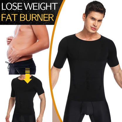 Men Weight Loss Shapewear T-Shirt Body Shaper Slimming Compression Shirts Gynecomastia Undershirt Waist Trainer Muscle Tank Tops