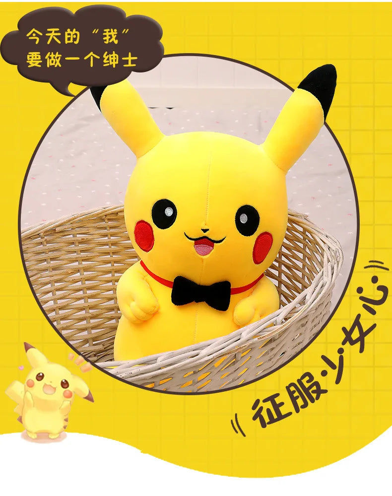 100cm Big Size Pokemon Large  Pikachu   Plush Toy Kawaii Stuffed Animal Soft Cartoon Doll Plushies Christmas Girls Gift