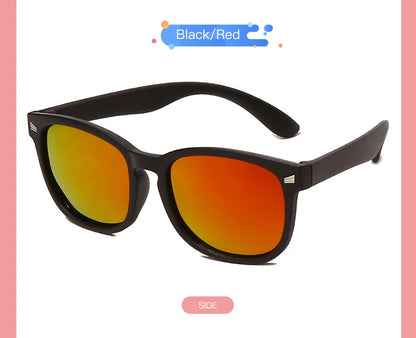 Retro Children Polarized Sunglasses TR90 Flexible Kids Sunglasses For Boys Girls Baby Gift Outdoors Goggle Shades Eyewear UV400