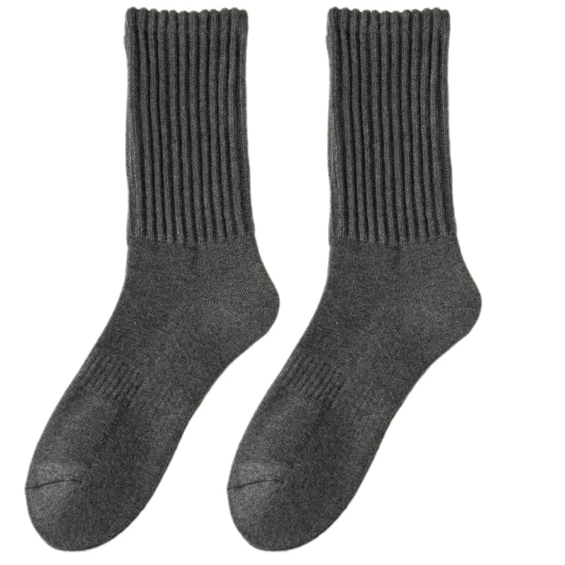 1/5pairs Autumn and Winter Socks Cotton Classic Black White Gray Stripe Men Women Wersatile Mid Tube Socks Casual Sports Socks