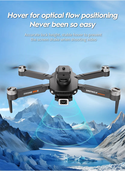 2024 New E88S Brushless Drone 8K HD Dual Camera Aerial Photography ObstacleA Voidance Flow Positioning Remote-Controlled Dron