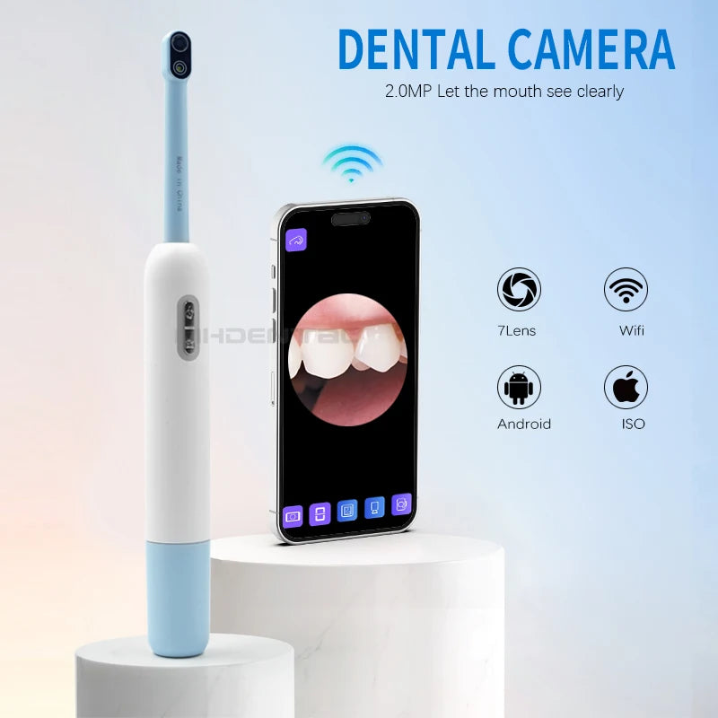 Wireless WiFi Dental Intraoral Camera 2 Million Pixel 7 Lens HD Tooth Endoscope Inspection Camera Free Software Installation