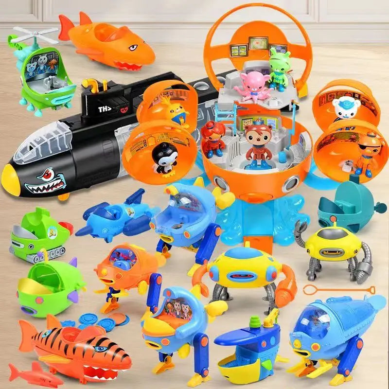 Original Octonauts All GUP Submarine Boat Vehicles Toys Action Figures  Kwazii Barnacles Peso Model Toy Children TV Cartoon Gift