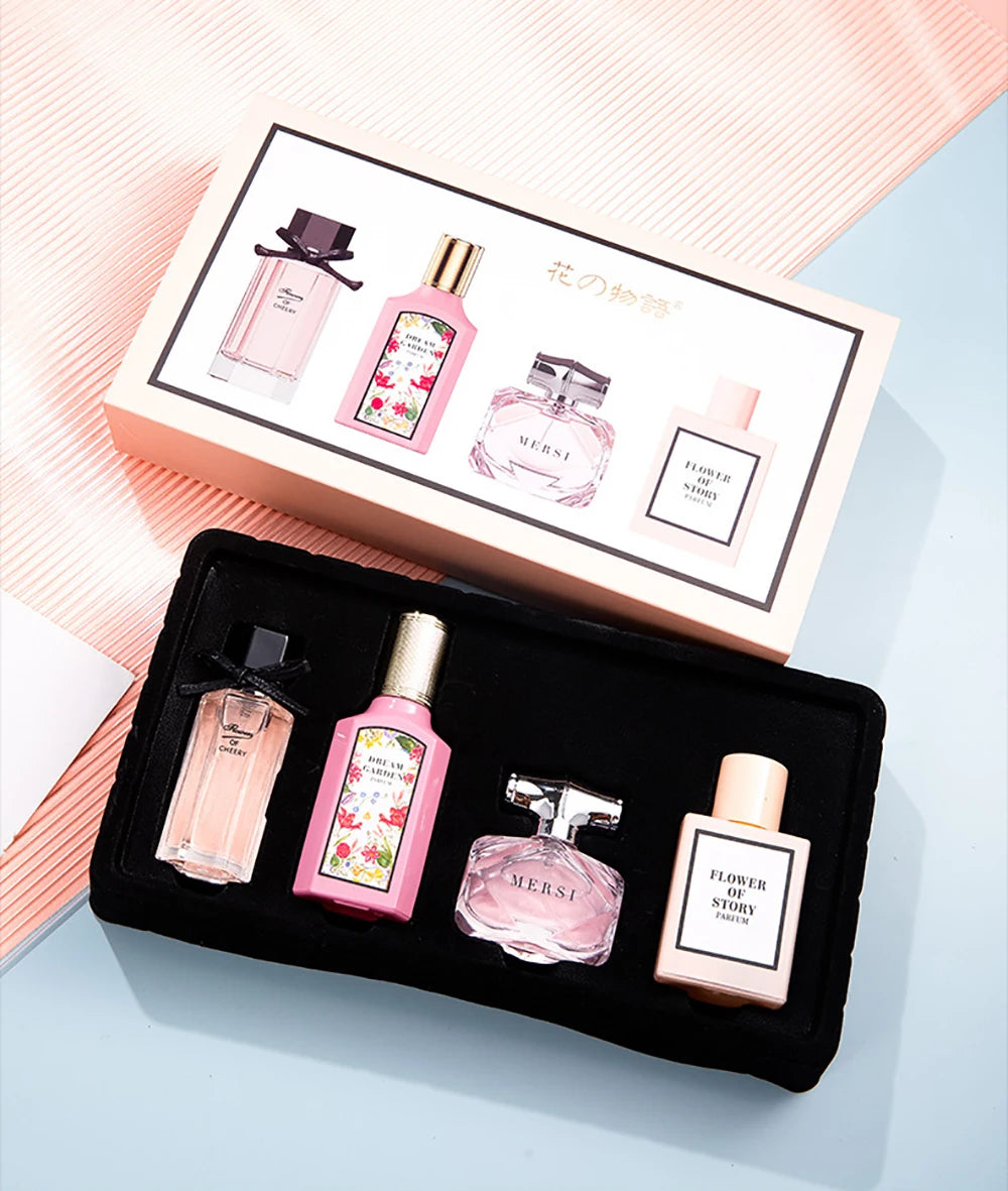 Floral Scent Gift Box 110ml Four Piece Set духи Women Perfume Lasting Fragrance Floral Scent Pheromone Eau De Parfum Men Cologne