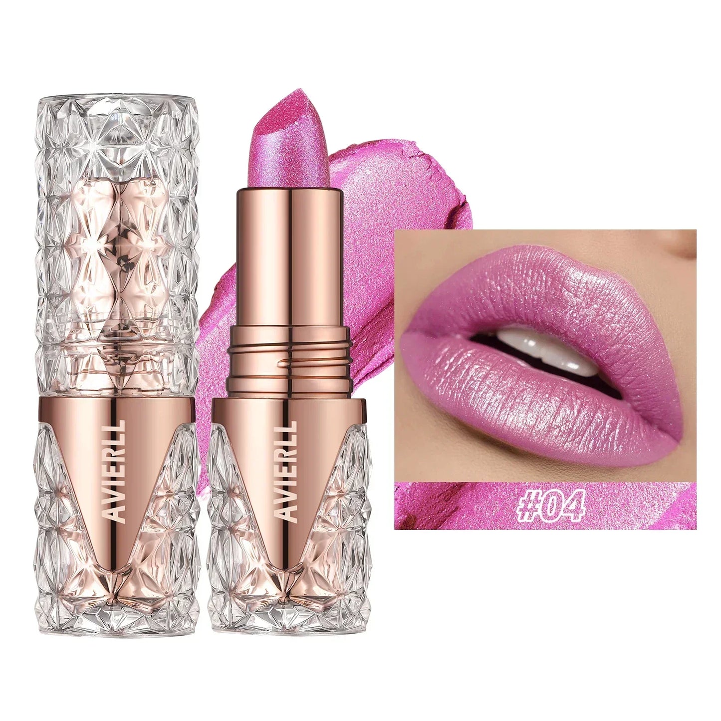 Quicksand Gold Lipstick Fine Glitter lipstick, Moisturizing Silky Mermaid Girl Pink, Long-Lasting Waterproof Grapefruit Orange