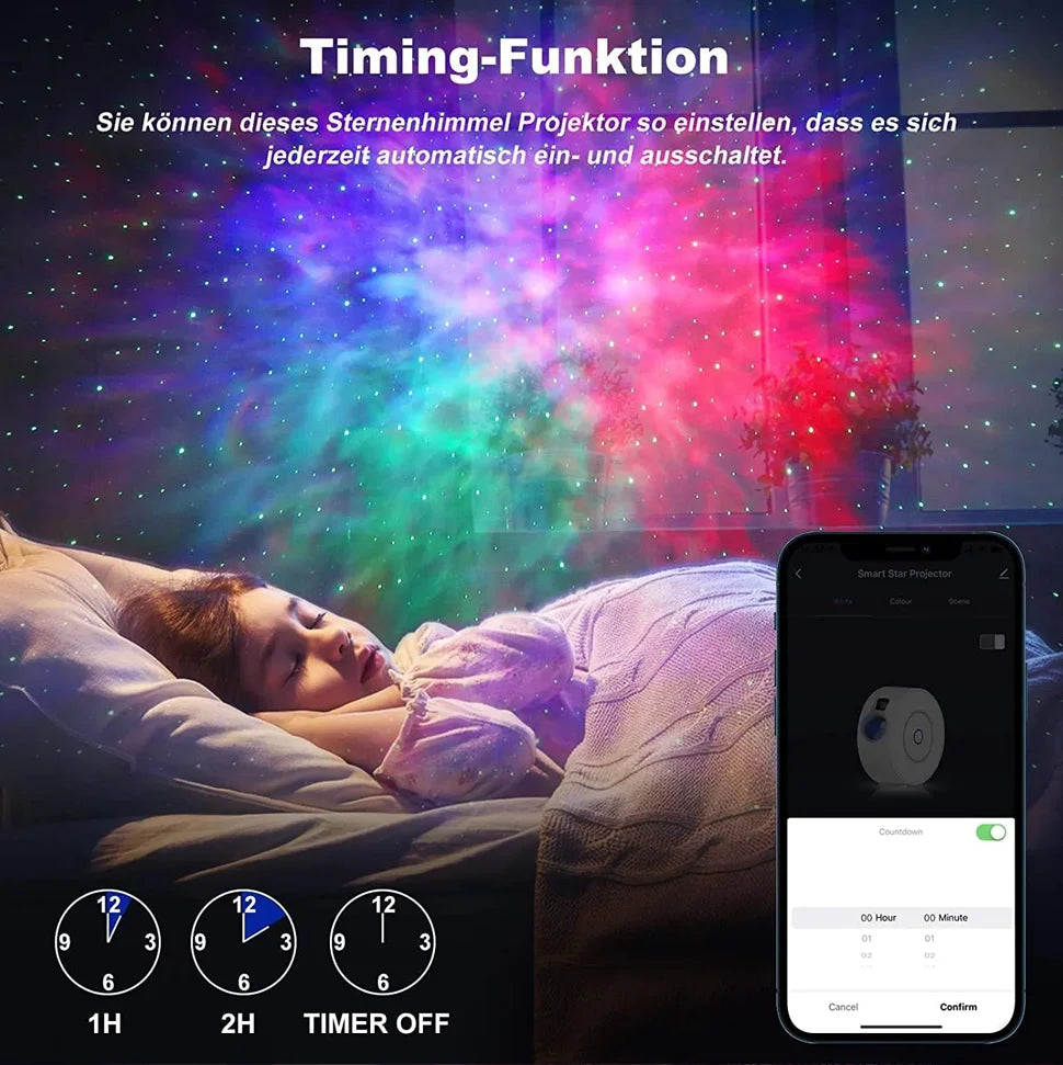 Jinashu Star and Galaxies Projector,Tuya Wifi Galaxy  Night Projector Starry Sky,LED Galaxy Projector,Lamp Alexa Google Home