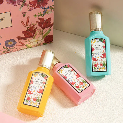 Brand Perfume Women 75ml Body Splash 3PCS Set Gift Box Pheromone Parfum Pour Femme Plant Floral Scent Exudes Feminine Charm духи