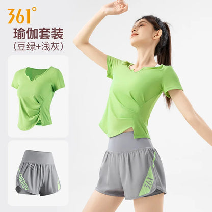 women Breathable Sweatshirt Morning Running Fitness Clothing Running Suit Yoga Suit