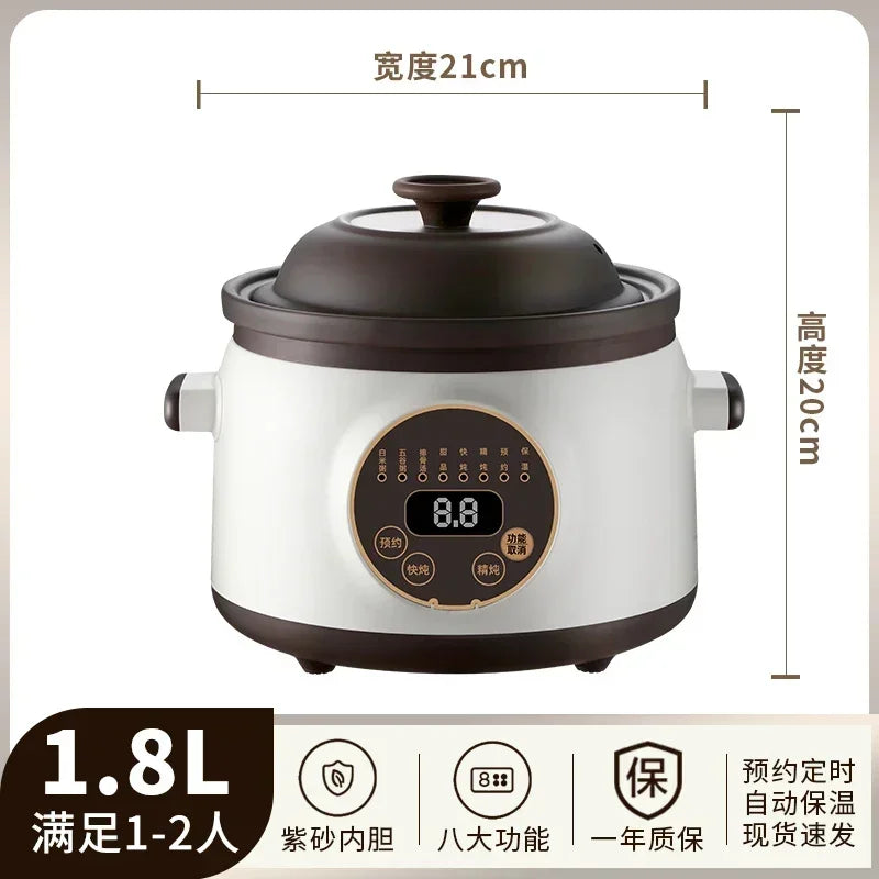 Electric stew pot household automatic new purple sand soup pot health electric casserole auxiliary cooking porridge pot