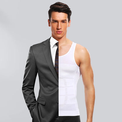 Mens Slimming Body Shaper Vest Shirt Abs Abdomen Slim Gym Workout Tummy Control Compression Tank Top Sleeveless Shapewear