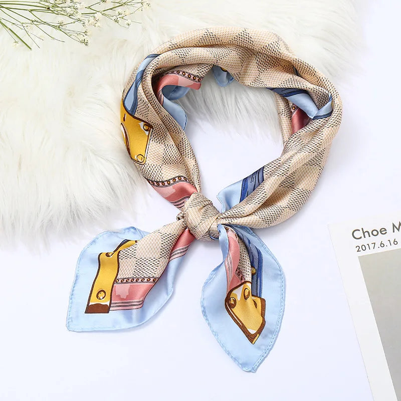 Scarf Women Silk Satin Scarf for Women Neckerchief  luxury Scarf Foulard Women Bandana Silk Scarves Laven Official Store