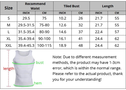 Slimming Vest Men's Slimming Underwear Body Shaper Waist Cincher Corset Men Shaper Vest Body Slimming Tummy Belly Body Shapewear